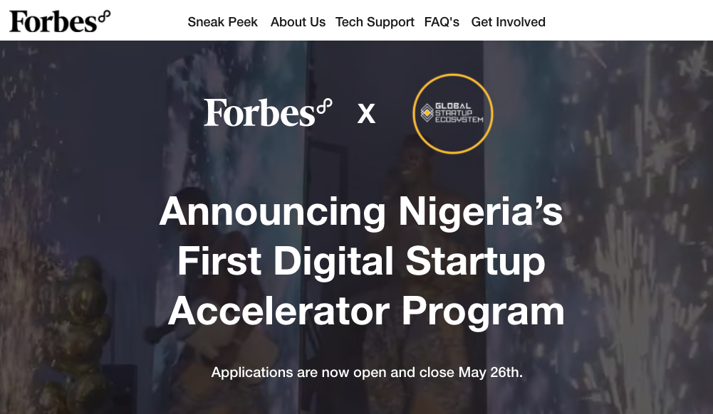 Forbes and Global Startup Ecosystem Launch Digital Startup Accelerator in Nigeria